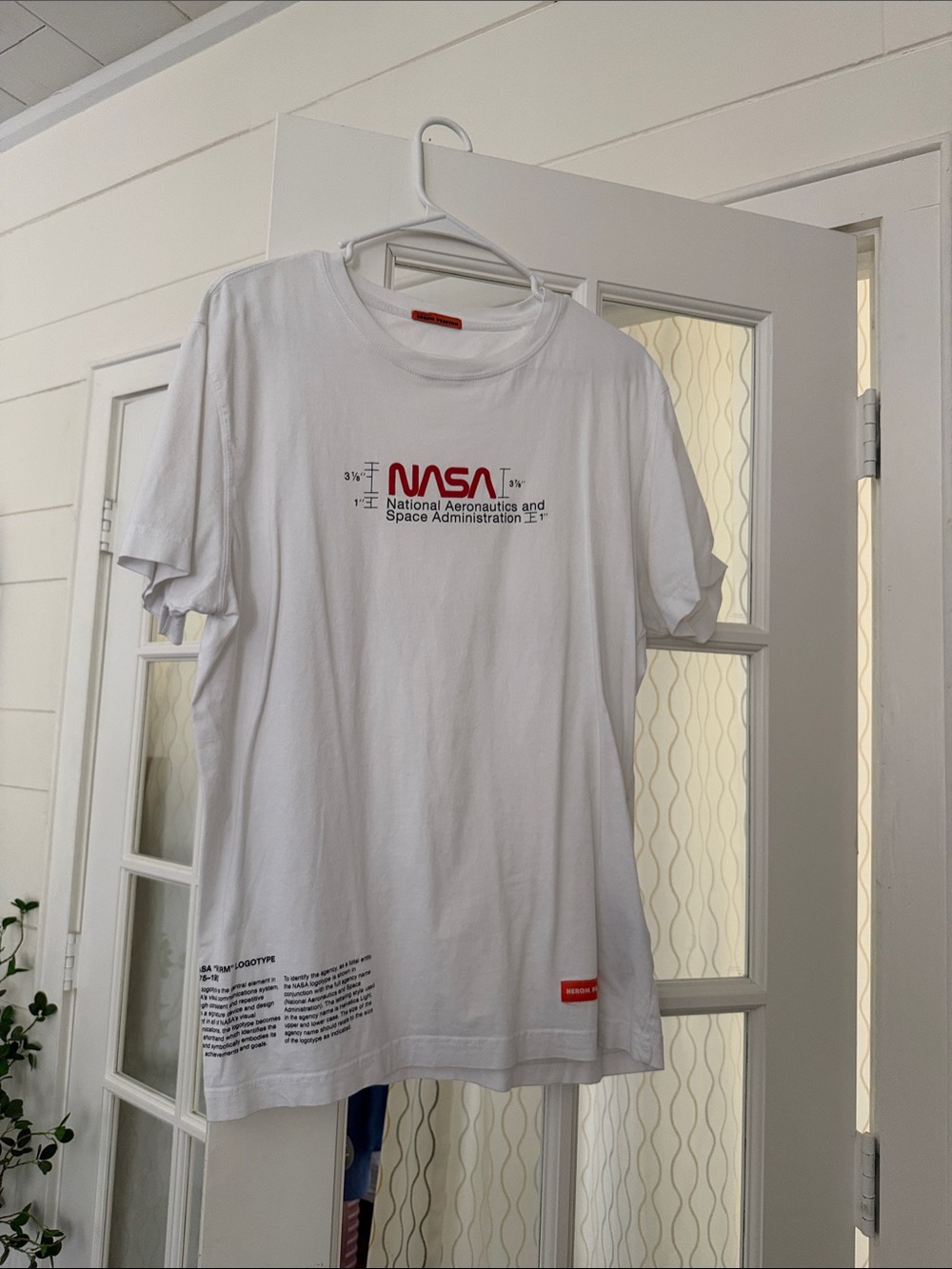 Heron Preston x NASA Colab Graphic Tee with Red Logo